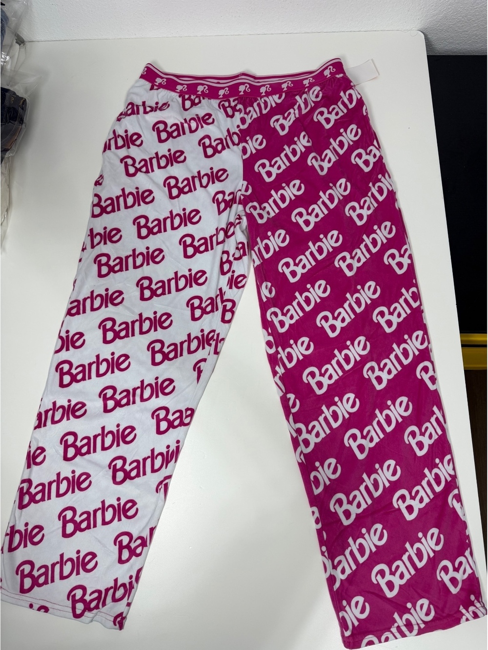Barbie Pajama Pants Fleece Sleep Lounge Pink Barbiecore Womens L size